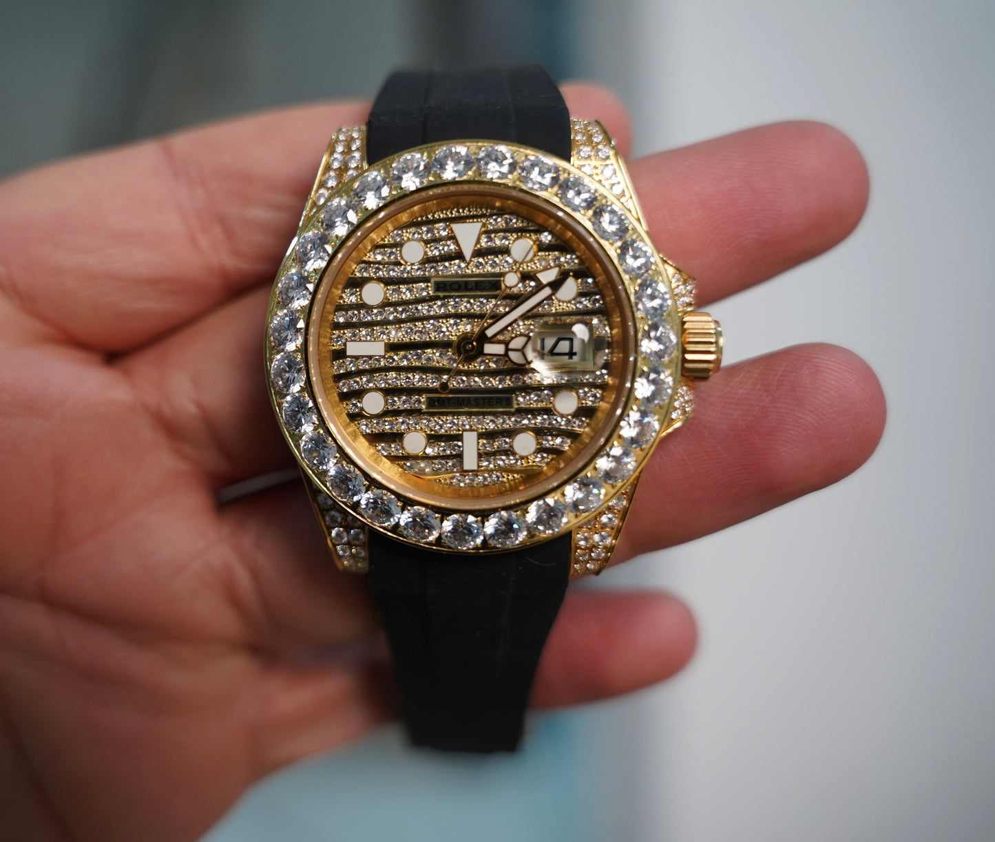 40 mm رولكس ياخت ماستر داياموند  كلين تايتل