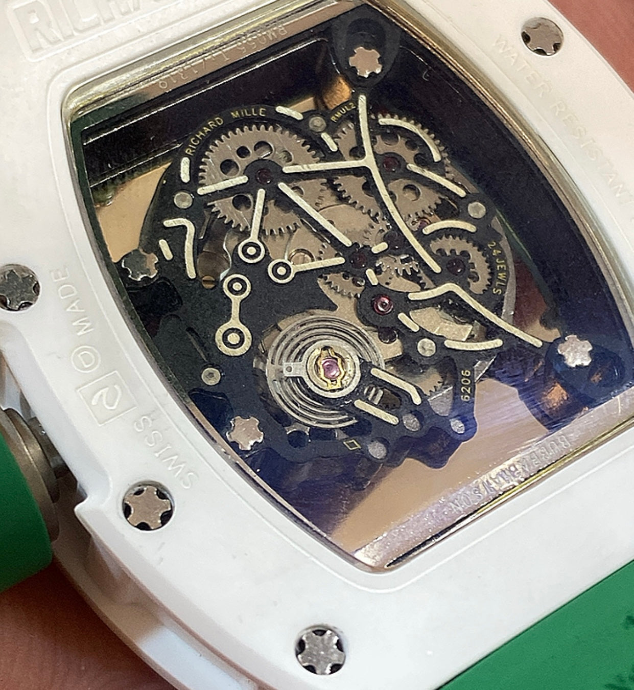 ريتشارد ميل بوبا واتسون وارد تركي- الساعة طبق الأصل ماكينة يدوية مثل الأصلية - سعر الاصلية ٤٠٠ الف دولار