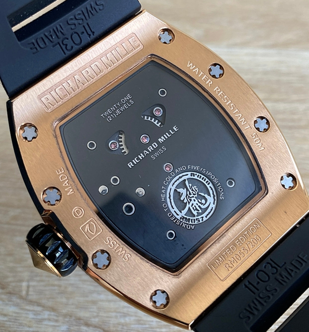 ريتشارد ميل فضي اصدار خاص و نادر " جاكي شان " - كلين ماكينة سويسري )