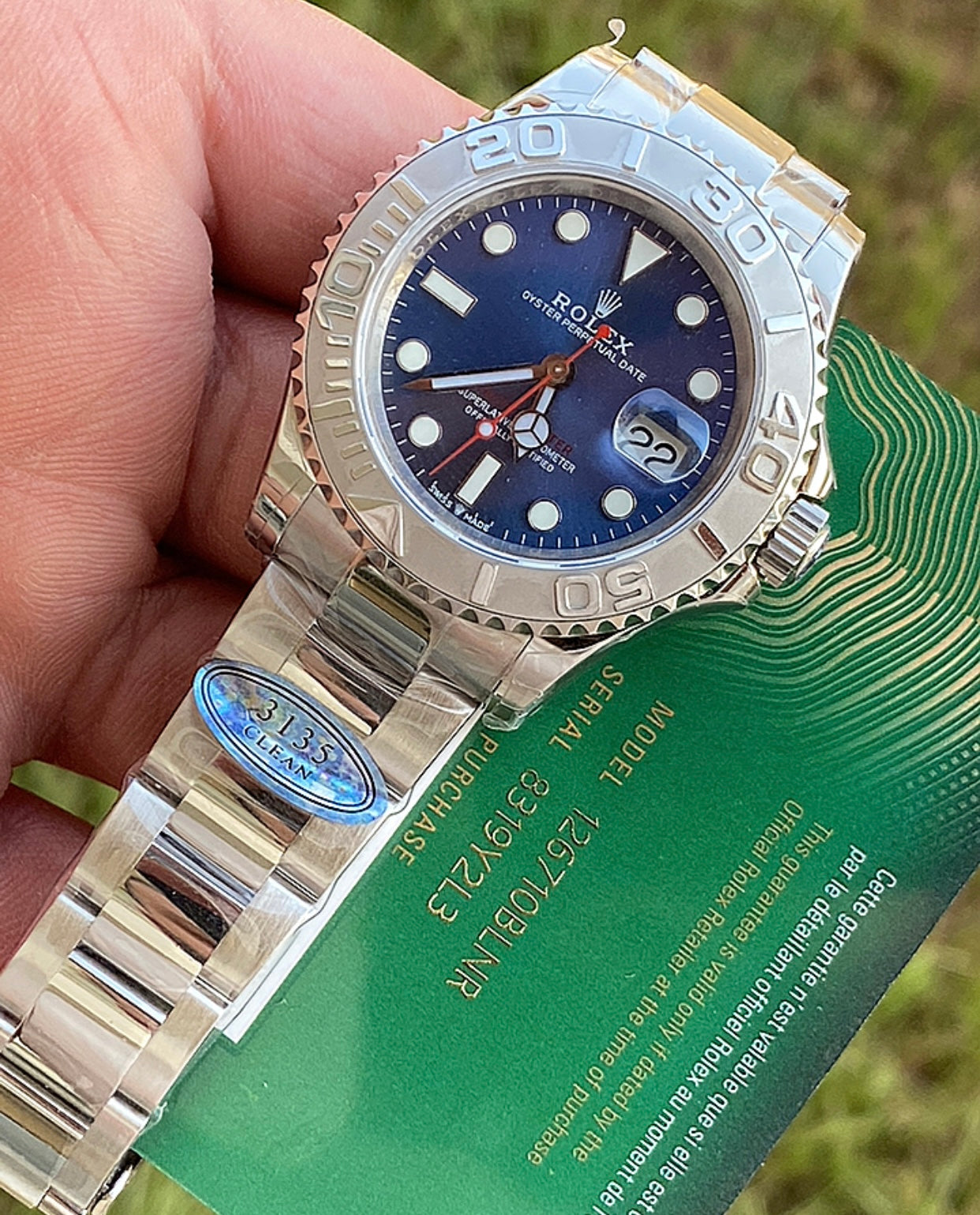 40 mm رولكس يخت ماستر ستانلس ستيل وبلاتينيوم