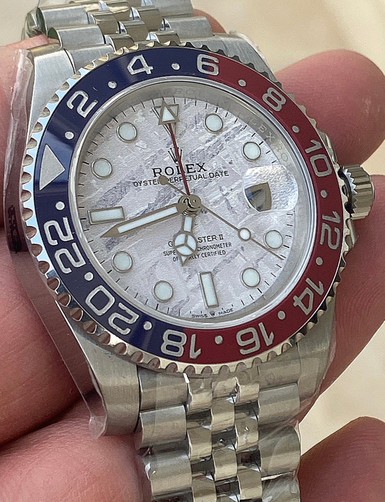 40 mm رولكس جي ام تي بيبسي دايل ماربل فاخر
