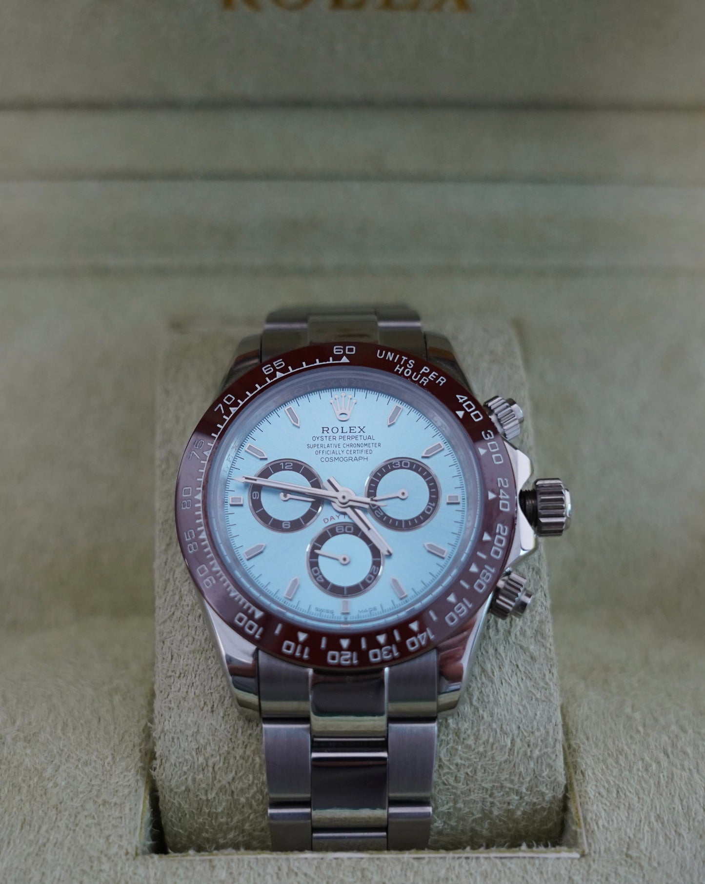 40 mm رولكس دايتونا كوزمو جراف بيزل بني