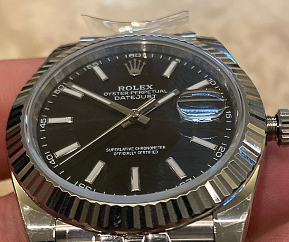 رولكس دايت جست مينا اسود ستراب جوبلي - كلين طبق الأصل ماكينة سويسري