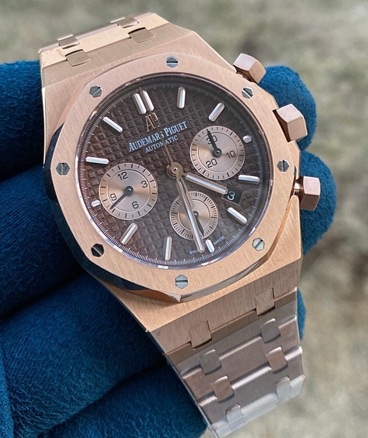 AP - Royal OAK Chronograph - رويال اوك كرونوجراف كلين طبق الاصل ماكينة سويسري