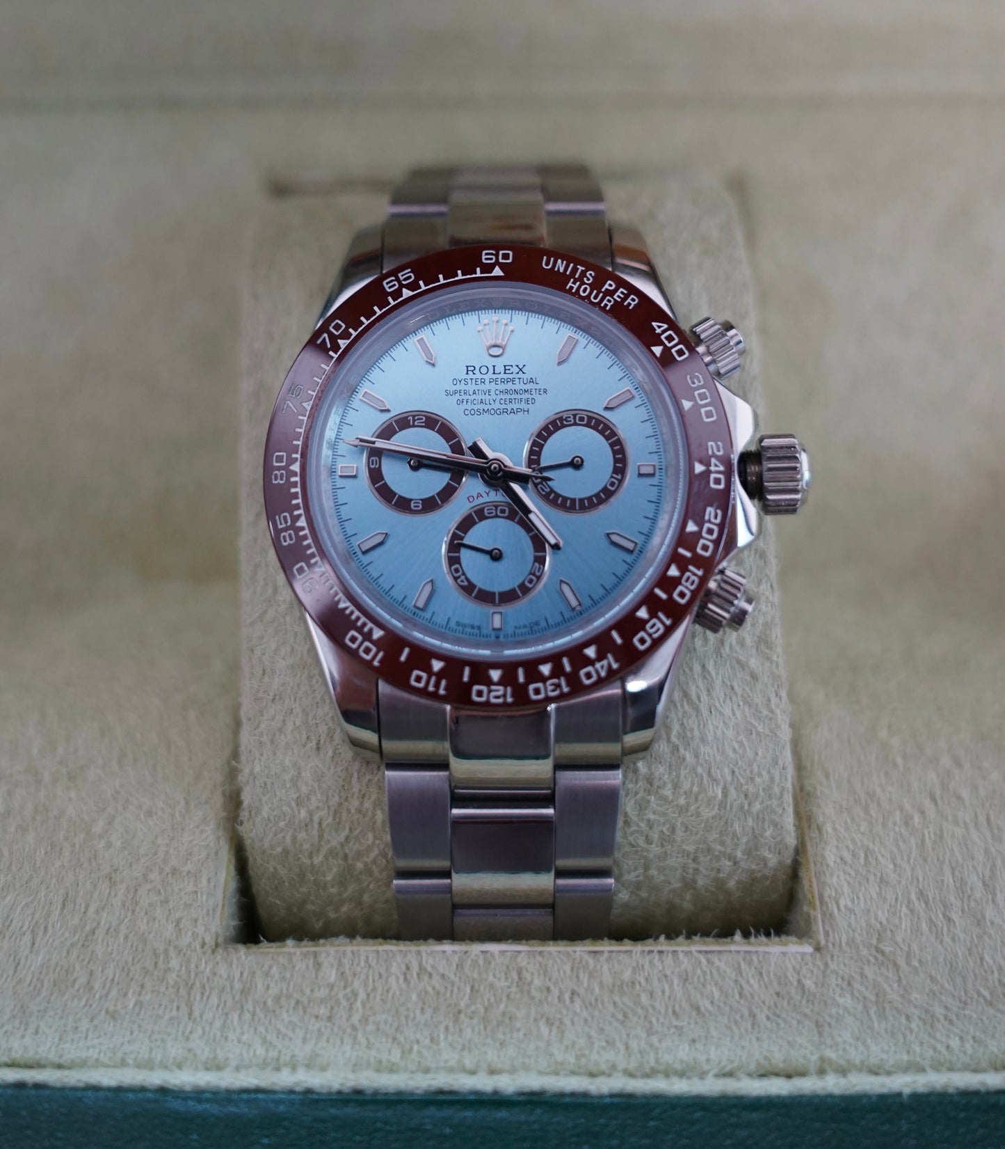 40 mm رولكس دايتونا كوزمو جراف بيزل بني