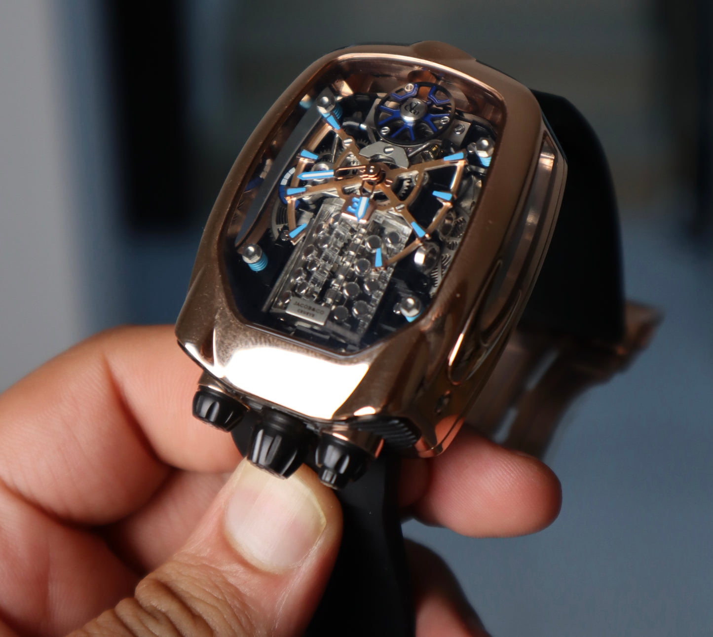 ( السعر بالاردني ٦٣٠ ) jacob & co bugatti chiron - اصدار كاين ماكينة سويسري صناعة يدوية من الداخل صناعة يدوي (Copy)