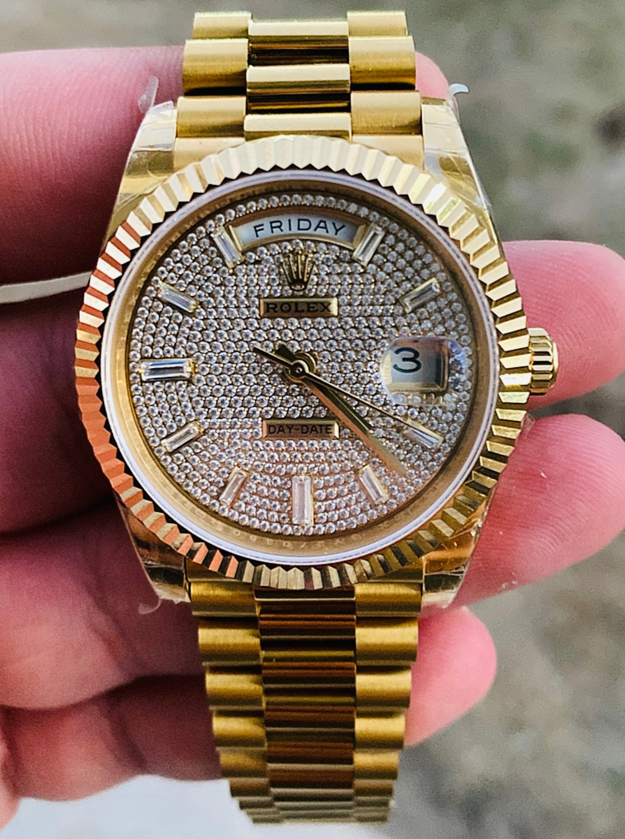 روليكس داي ديت مينا باڤيد - ساعة نادرة جدا - الساعة كليون طبق الاصل ماكينة سويسري