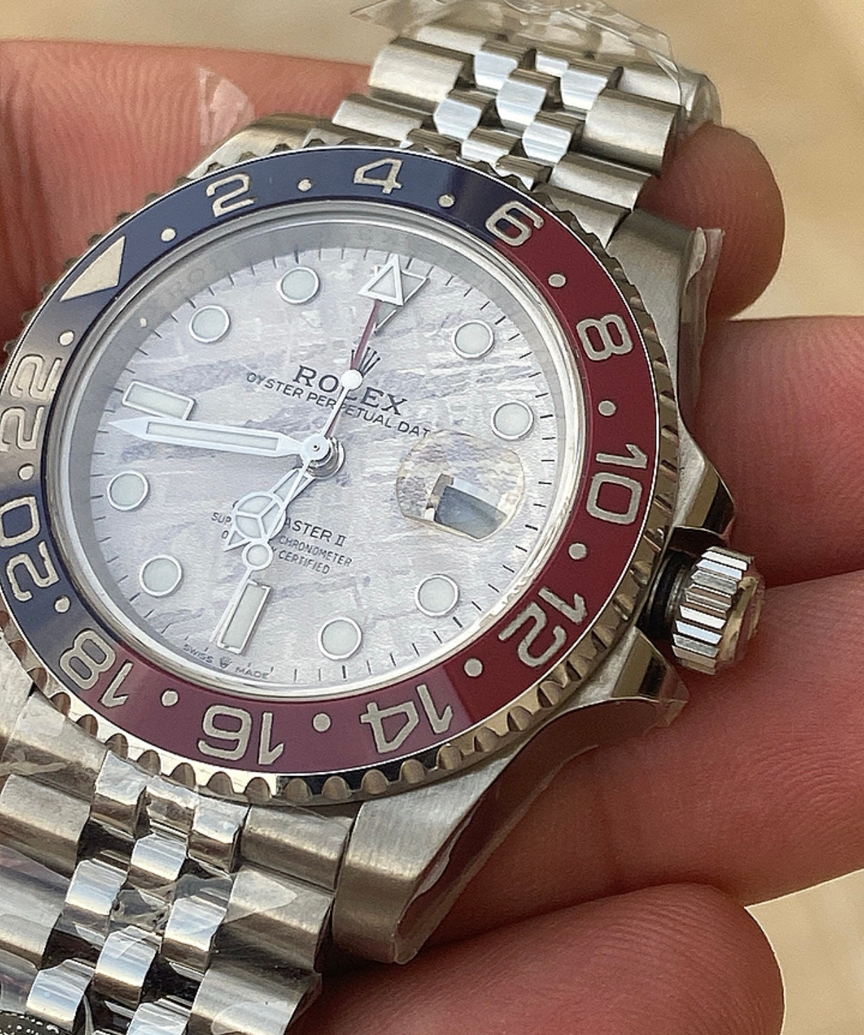 40 mm رولكس جي ام تي بيبسي دايل ماربل فاخر