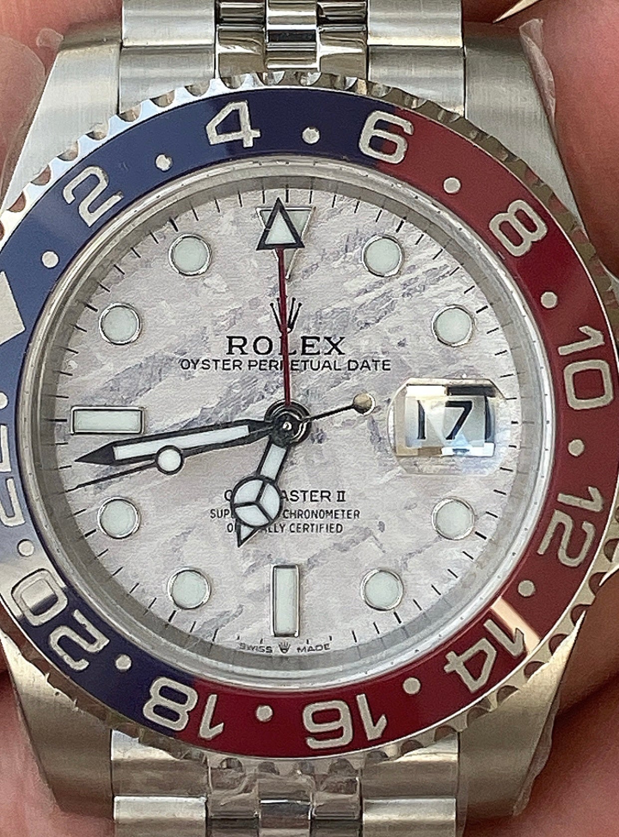40 mm رولكس جي ام تي بيبسي دايل ماربل فاخر