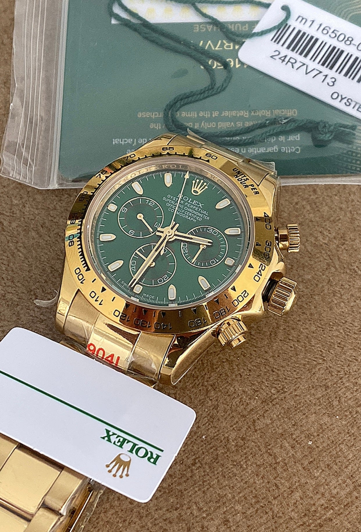روليكس دايتونا جولد مينا أخضر ٢٠٢٤ - كلين قطعة واحدة