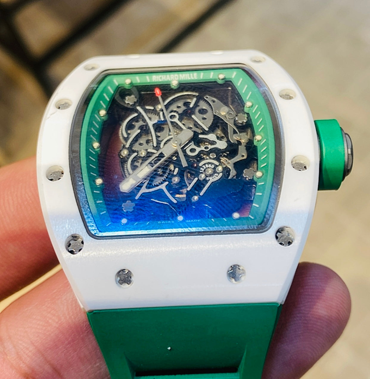 ريتشارد ميل بوبا واتسون وارد تركي- الساعة طبق الأصل ماكينة يدوية مثل الأصلية - سعر الاصلية ٤٠٠ الف دولار