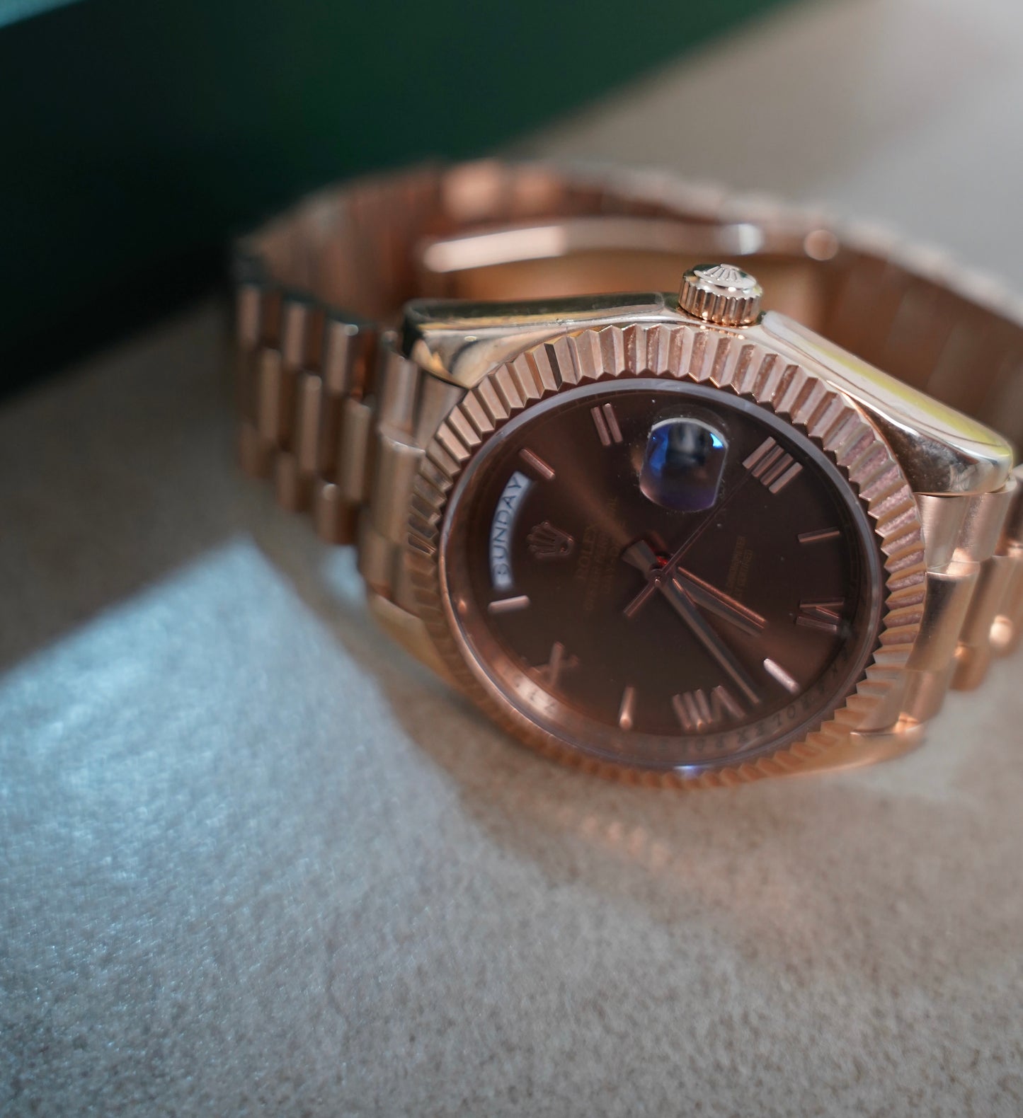 40 mm رولكس داي ديت روز جولد سوبر كواليتي