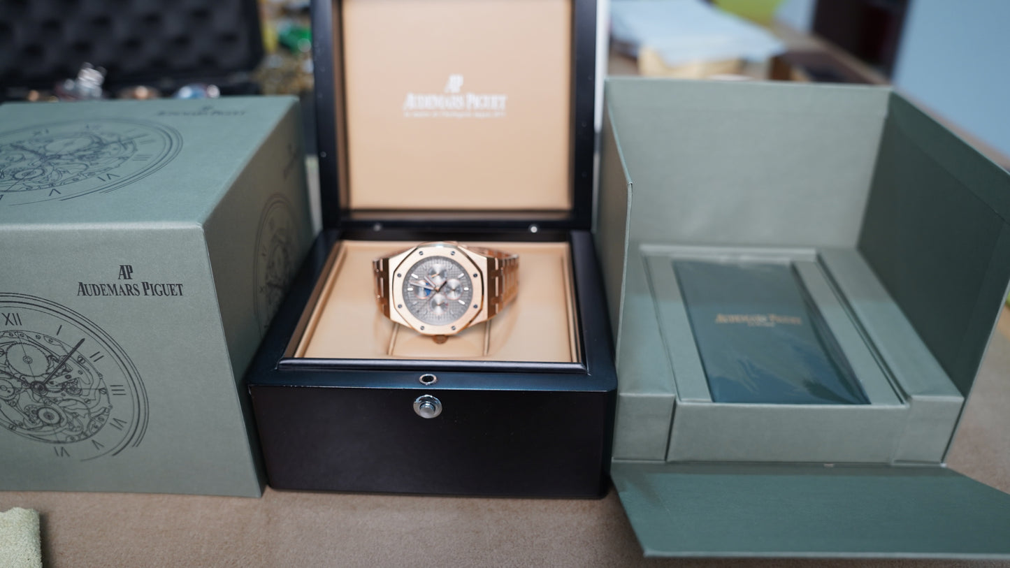 AP Royal Oak 41 mm  -  رويال اوك كاليندر روز جولد سوبر كواليتي