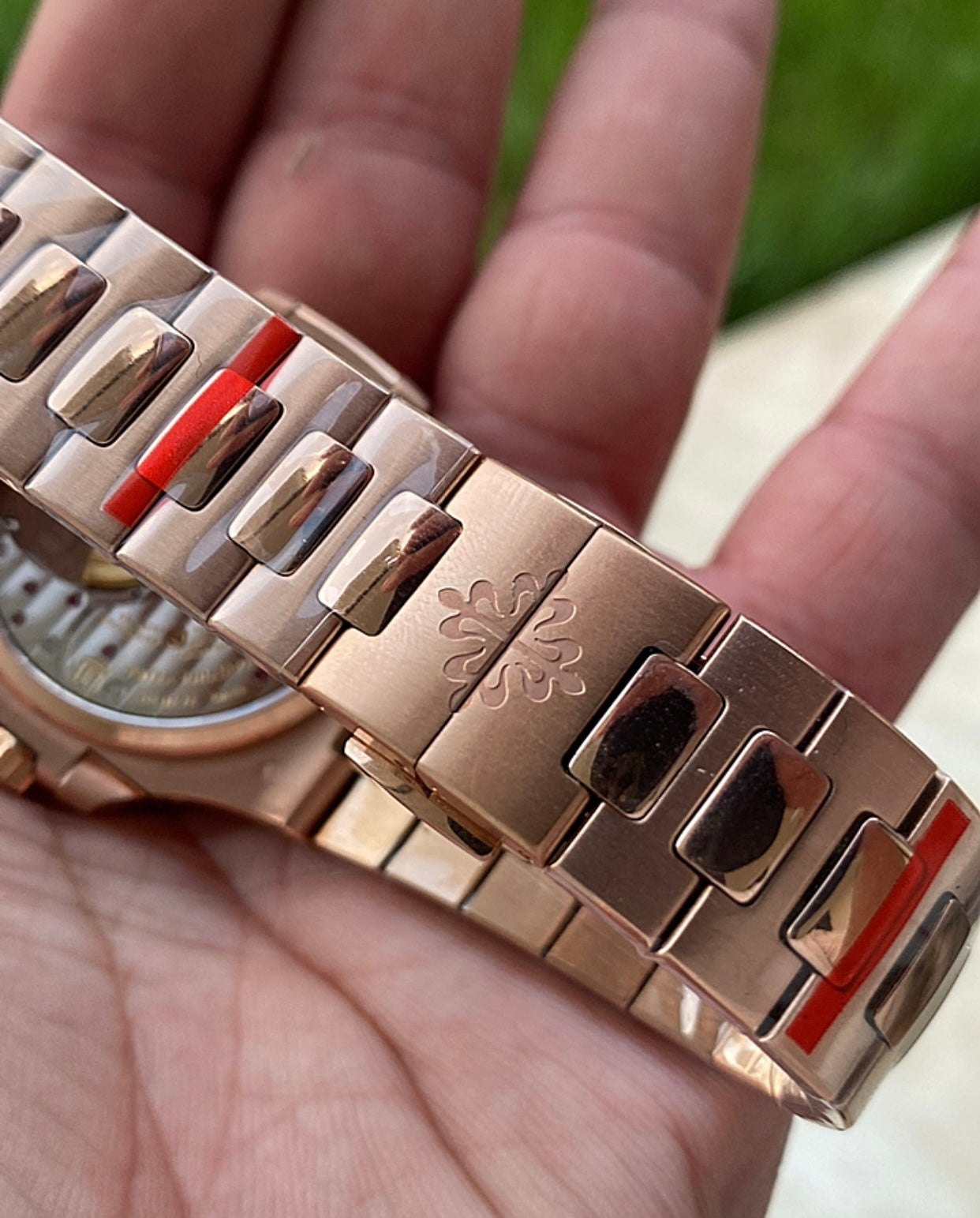  40 mm patek philippe 5712 - تطابق ١٠٠٪ ماكينة سويسري ذهب وردي عيار ١٨ طلاء بنفس درجة الباتيك