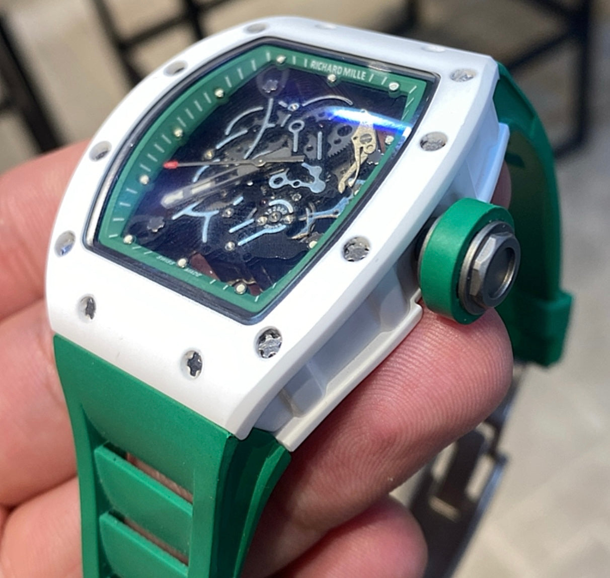 ريتشارد ميل بوبا واتسون وارد تركي- الساعة طبق الأصل ماكينة يدوية مثل الأصلية - سعر الاصلية ٤٠٠ الف دولار