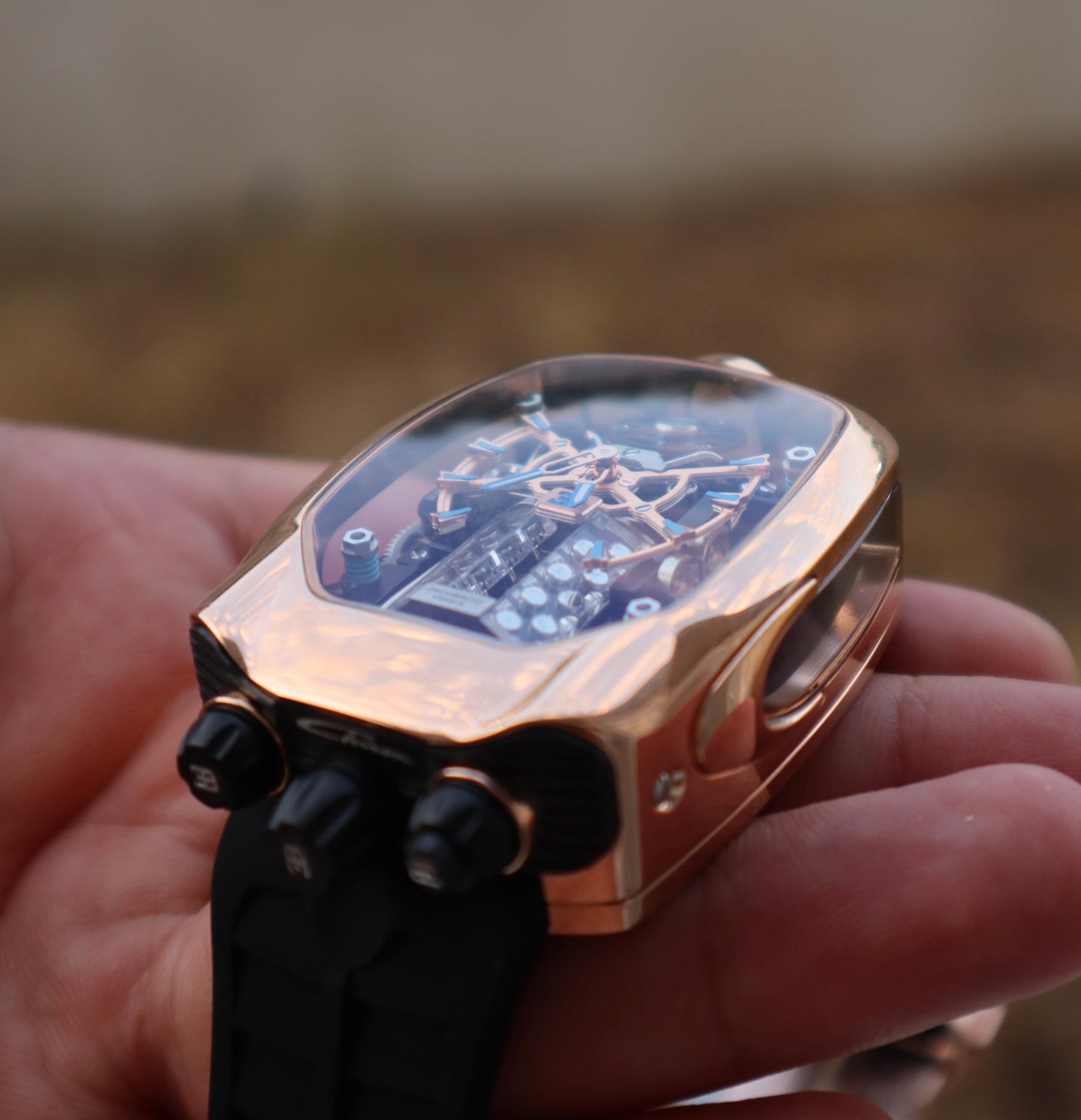 ( السعر بالاردني ٦٣٠ ) jacob & co bugatti chiron - اصدار كاين ماكينة سويسري صناعة يدوية من الداخل صناعة يدوي (Copy)