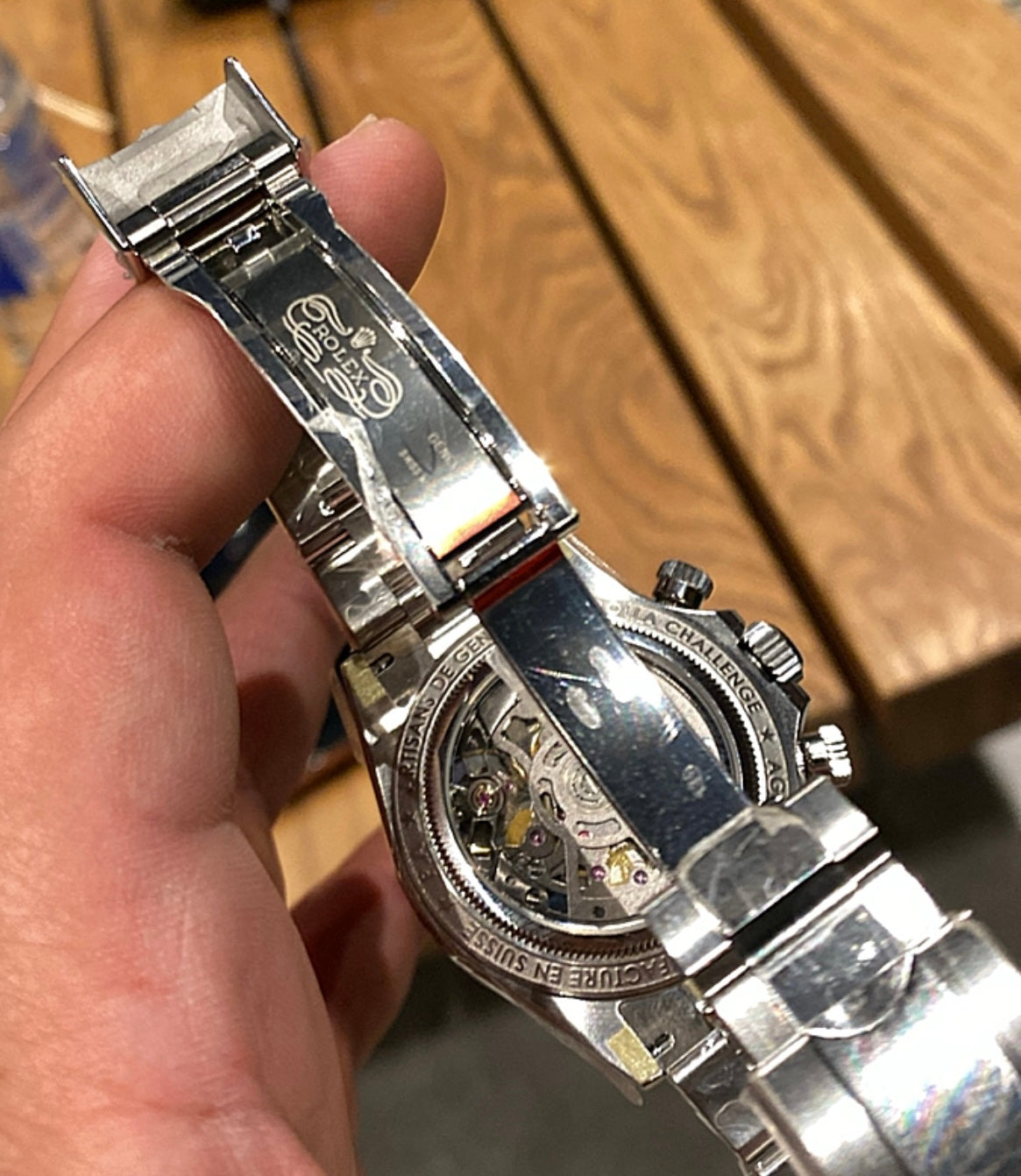 روليكس داي تونا بلو روبي - حبة طبق الاصل نادرة ماكينة سويسري نادرة