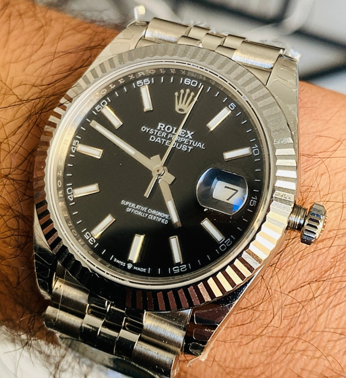 Rolex Datejust Jubilee Black Dial- كلين حبة واحدة