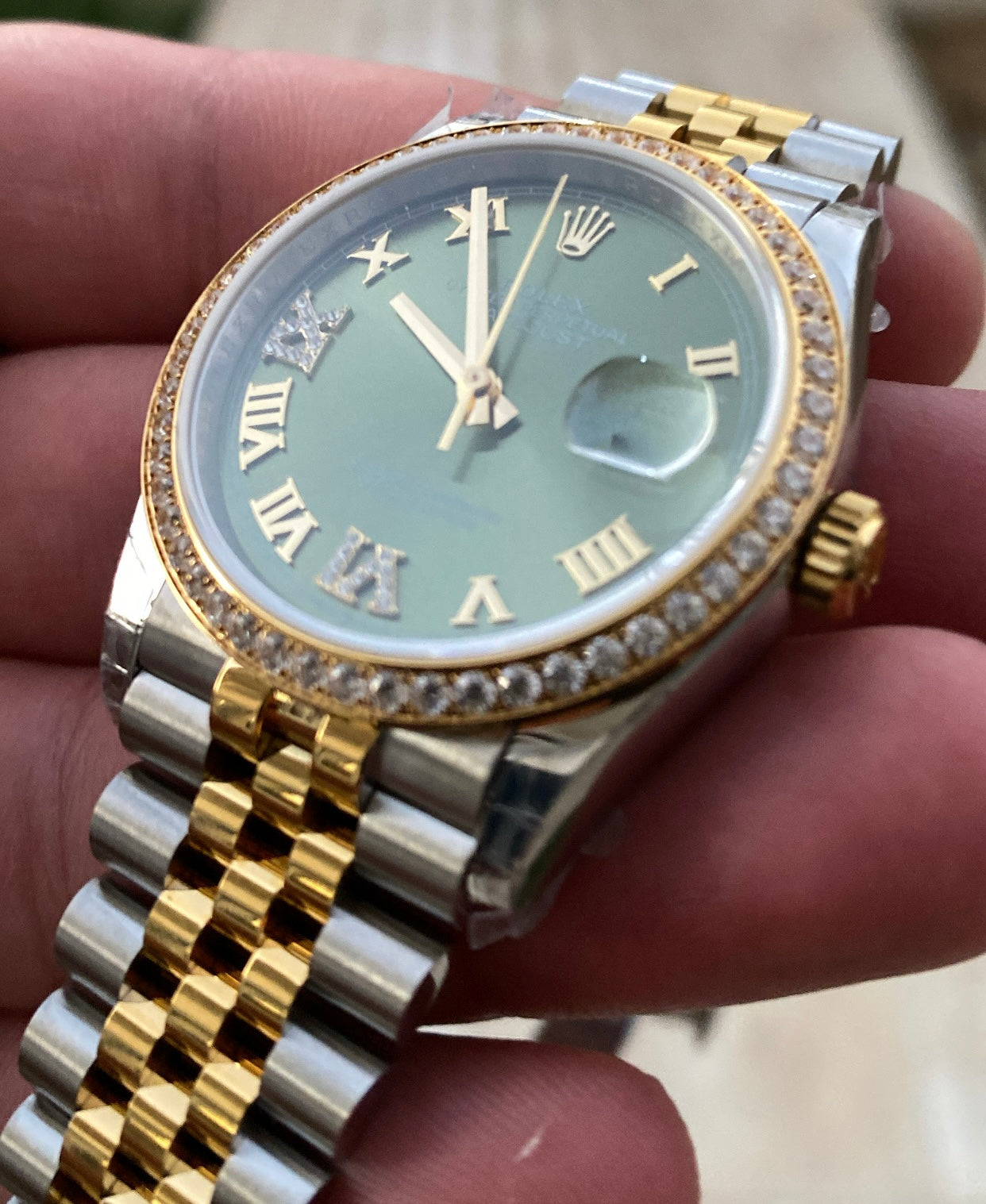 Rolex Datejust - حبة واحدة اوتوماتيك طبق الأصل لا يمكن تميزها و جميع الصور تصوير حقيقي للساعة مو من النت