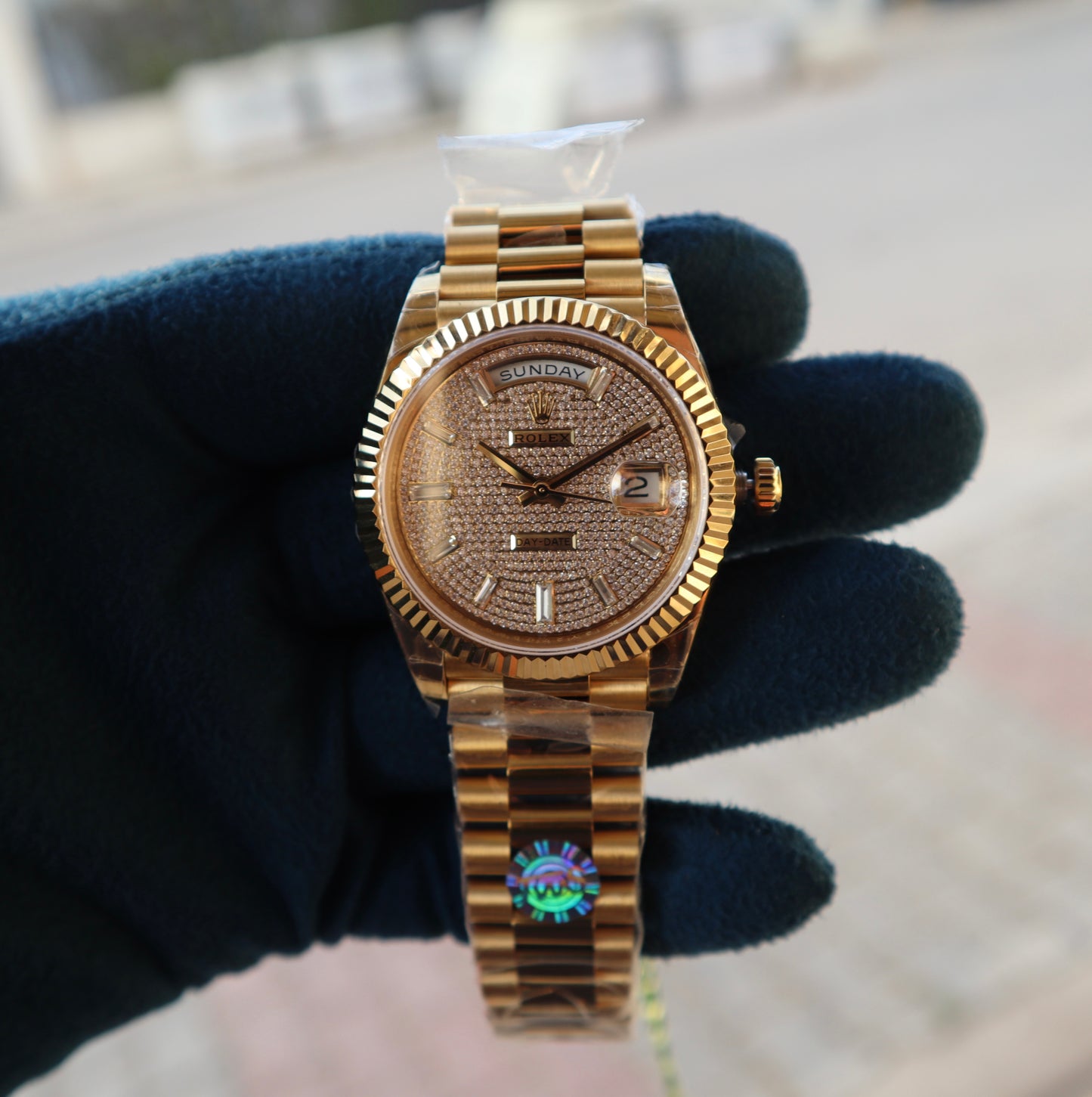 Roled day-Date pave Diamond Dial