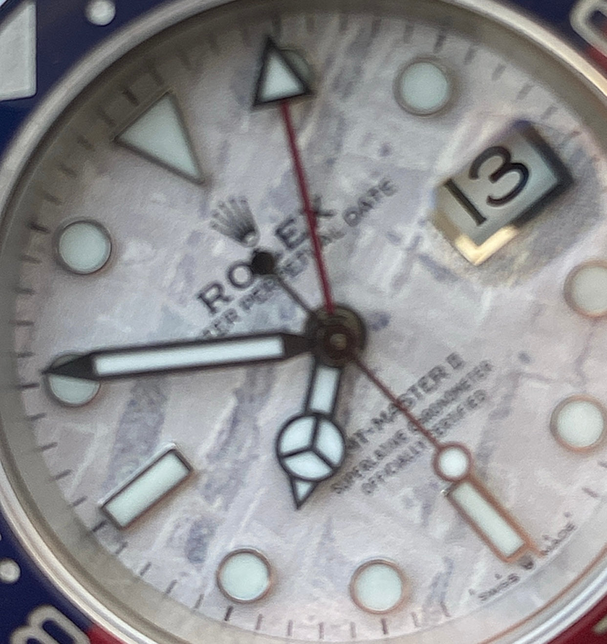 رولكس ببسي اصدار نادر مينا ماربل- الساعة كلين تعمل بجميع التعقيدات ماكينة سويسري نسبة تطابق ويا الاصلية