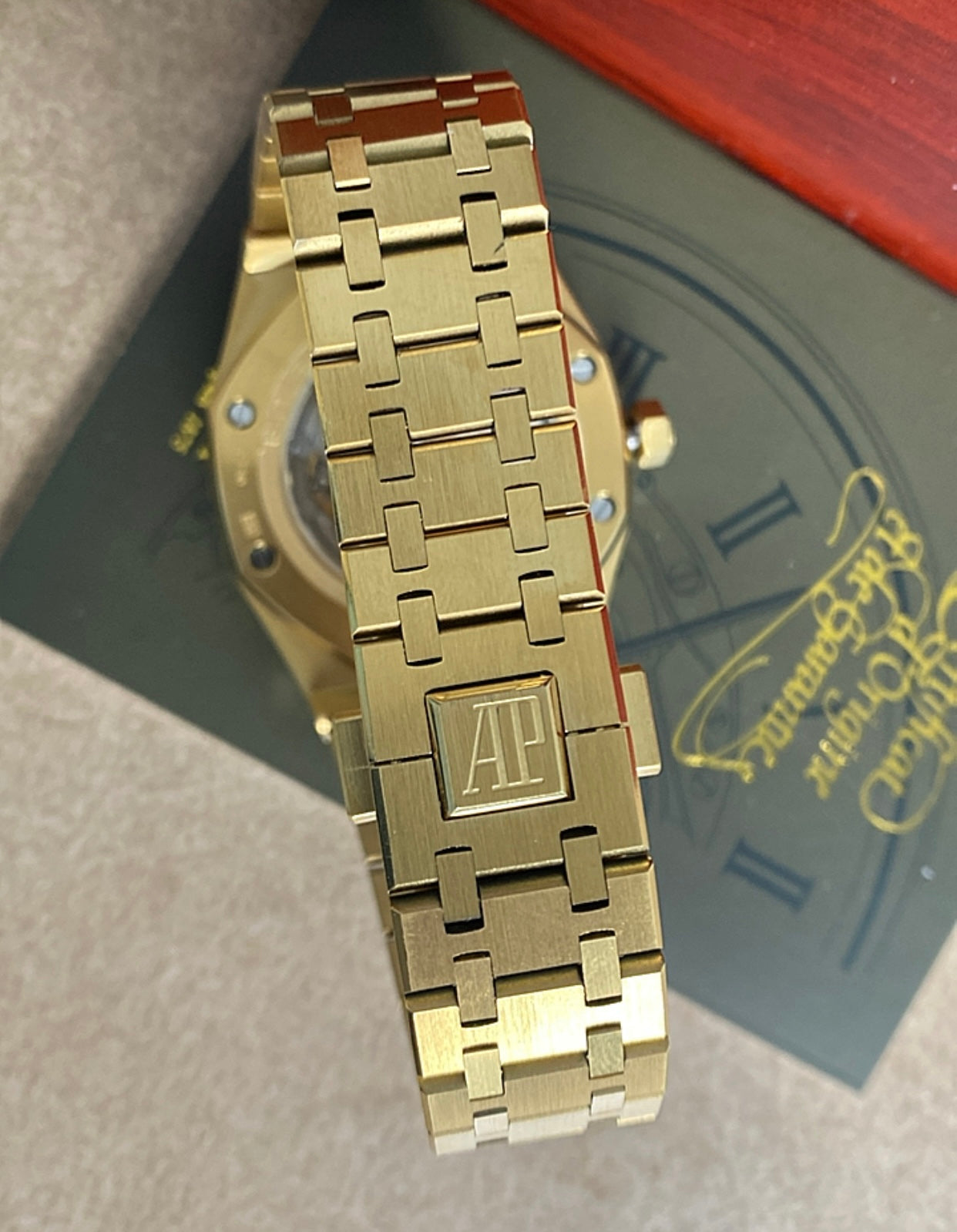 AP Royal Oak Calendar Full gold 41 mm - مصنع كلون طبق الاصل