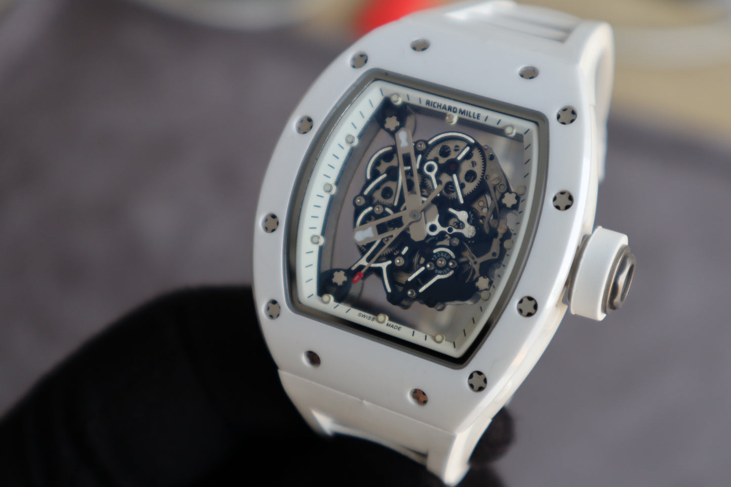 ريتشارد ميل بوبا واتسون وايت سيراميك اديشن - الساعة كلين طبق الأصل حبة واحدة