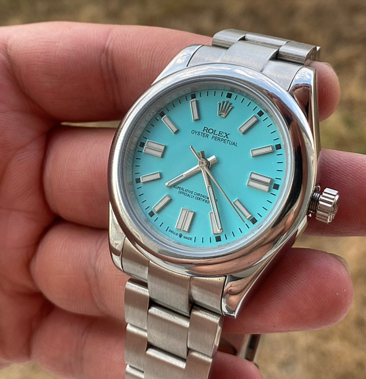 Rolex oyster perpetual Tiffany - متوفر قطعتين جراند ماستر