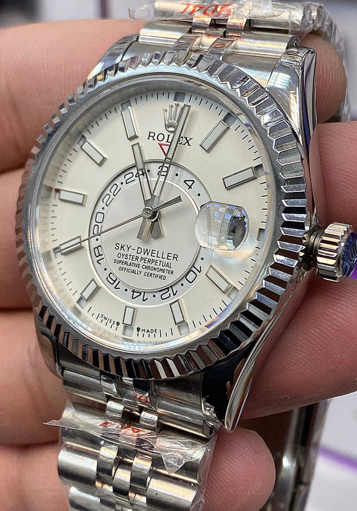 42 mm رولكس سكاي دولر فضي - كلين تايتل  قطعة واحدة فقط