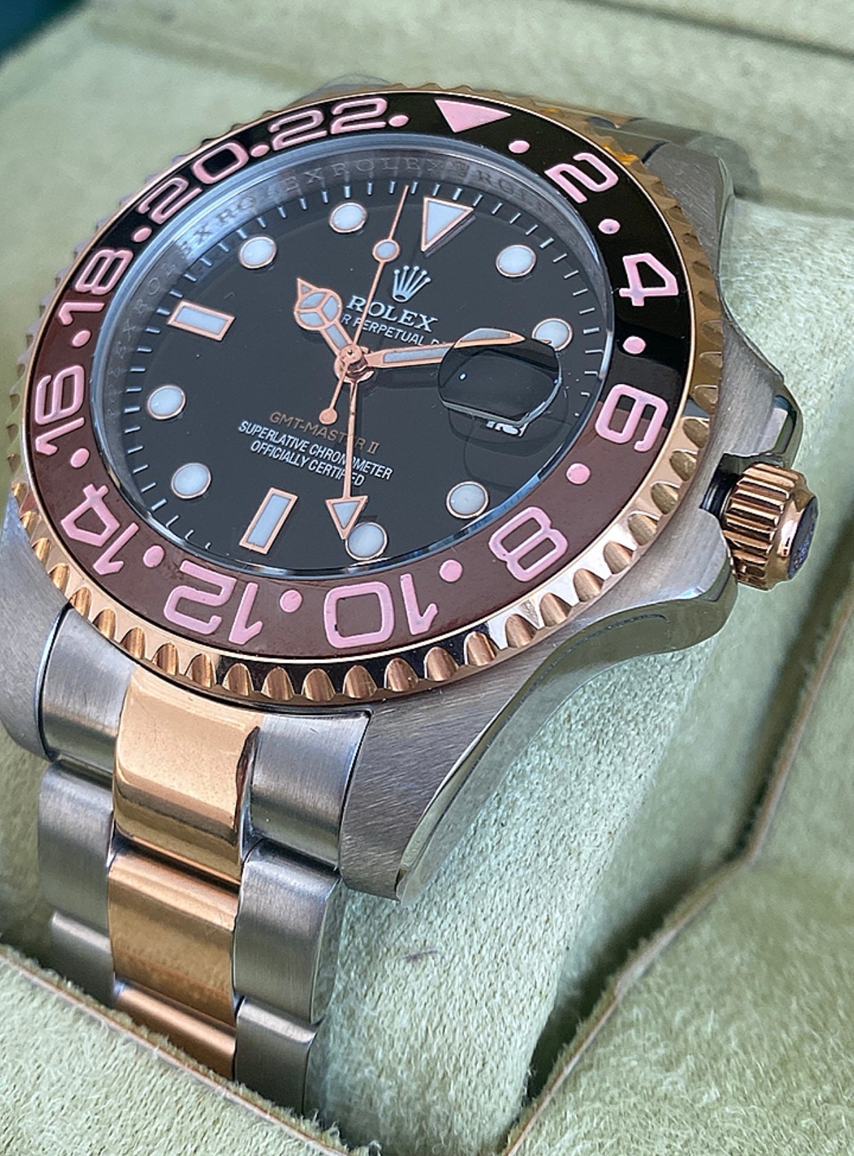 43 mm رولكس رووت بيير ماستر كلين- Rolex Root Beer