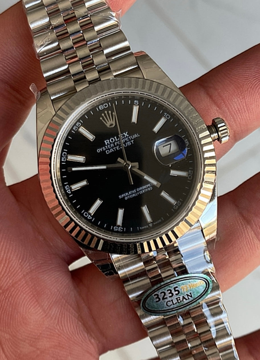 Rolex Datejust Jubilee Black Dial- كلين حبة واحدة