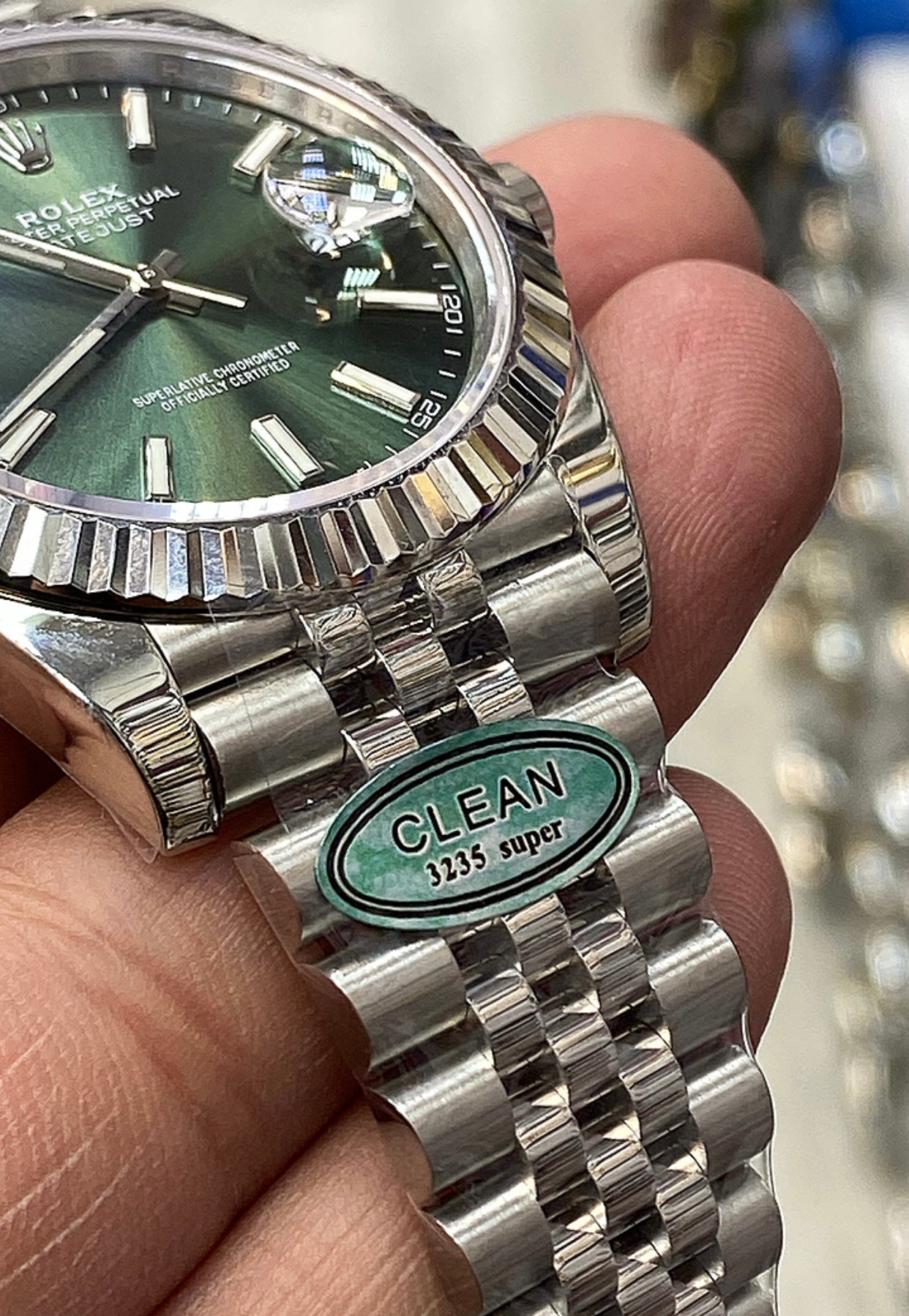 41 mm رولكس دي جست زيتوني اصدار ٢٠٢٣ كلين تايتل  قطعة واحدة