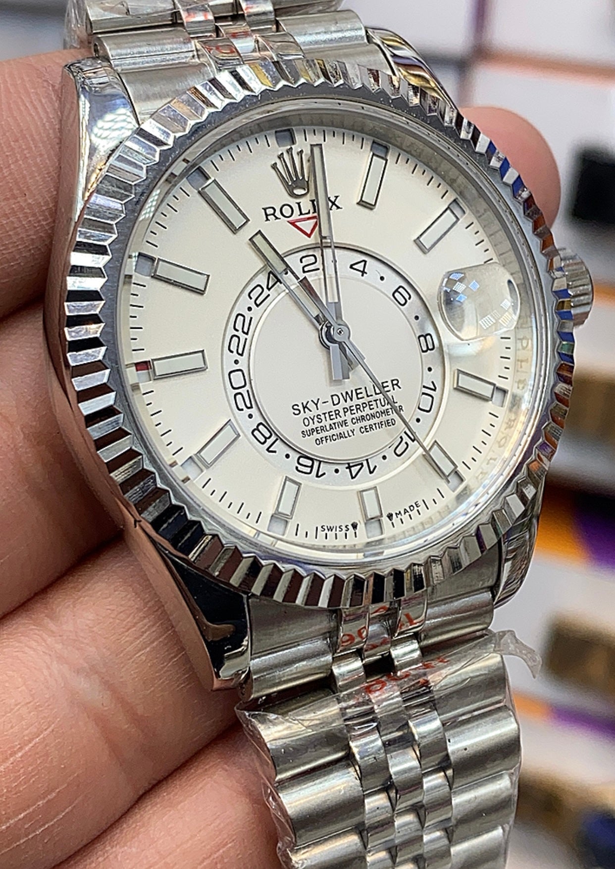 42 mm رولكس سكاي دولر فضي - كلين تايتل  قطعة واحدة فقط