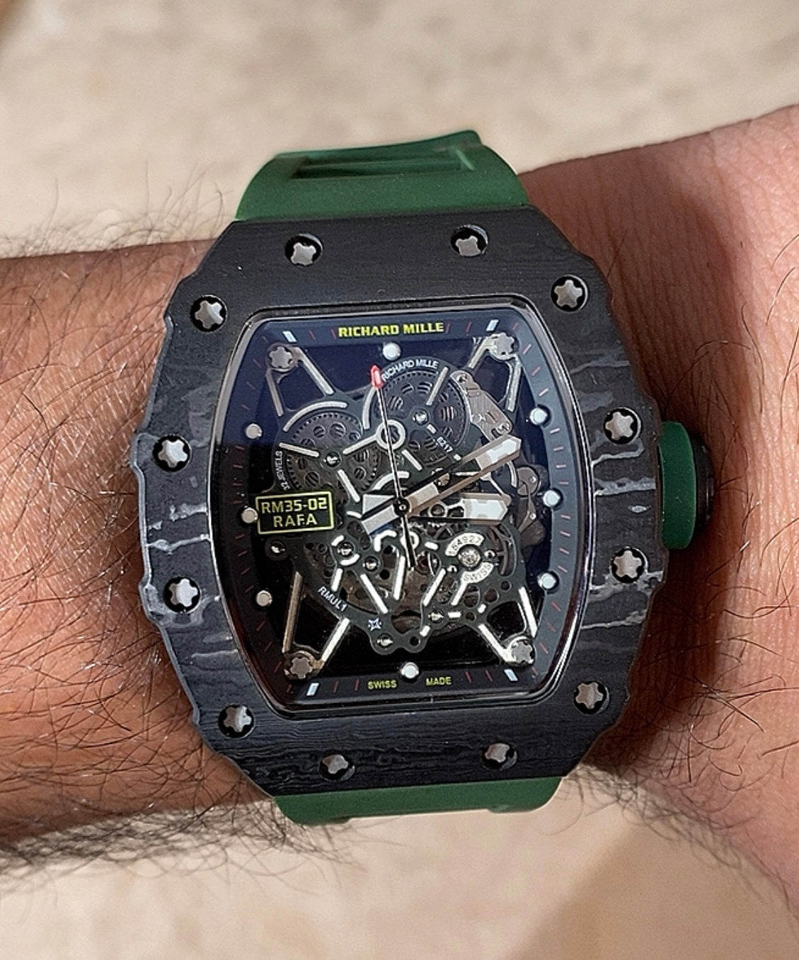 Richard Mille Rafa - حبة واحدة كلين ( (توصيل لعمان خلال اقل من ٧ ايام السعر بالاردني ٧٠٠ دينار))