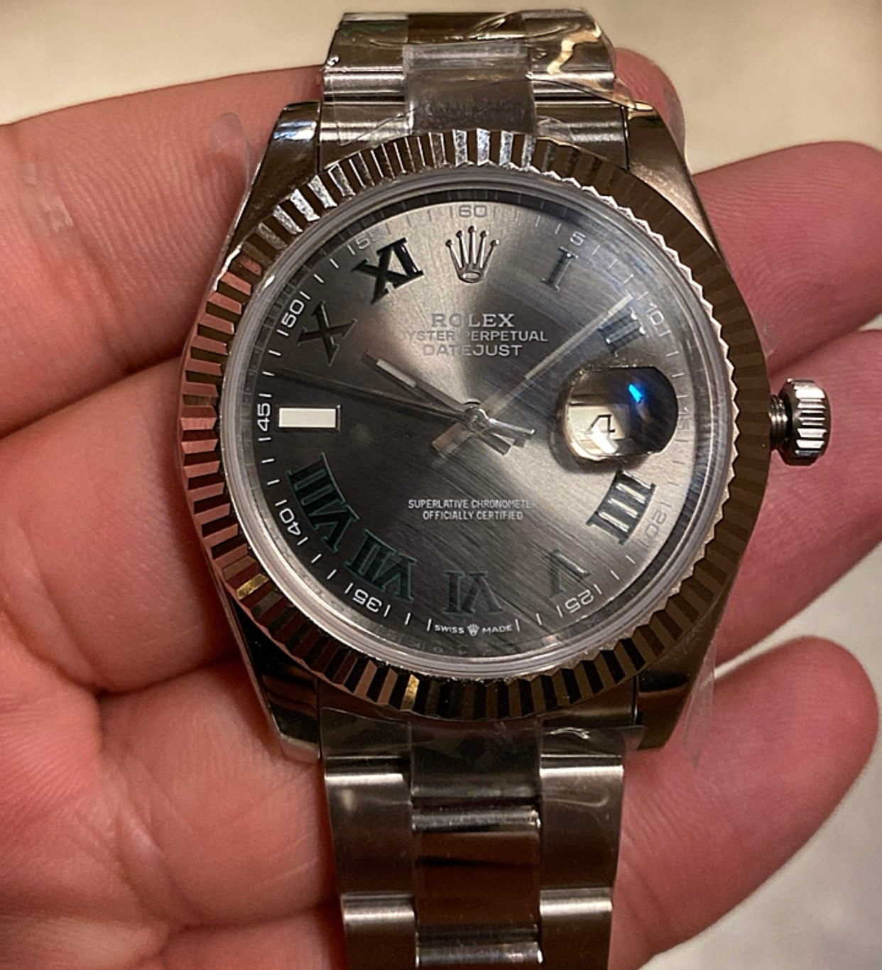 ROLEX DATEJUST WIMBLEDON كلين ماكينة سويسري
