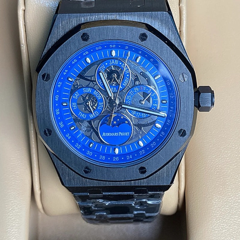 Audemars Pigue  Calendar blue 41 mm (كلين تايتل)