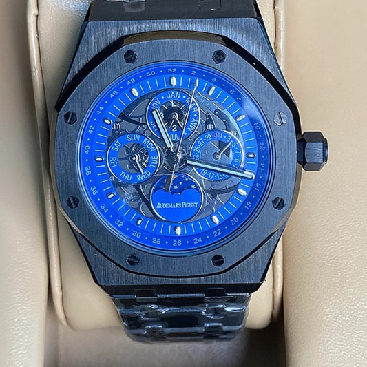 Audemars Pigue  Calendar blue 41 mm (كلين تايتل)