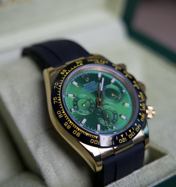 40 mm رولكس دايتونا رابر لون اخضر - قطعة واحدة