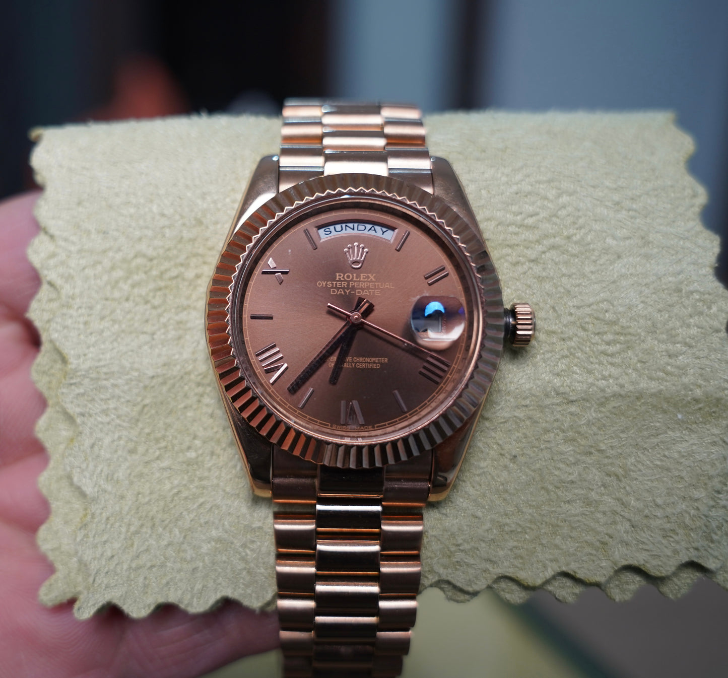 40 mm رولكس داي ديت روز جولد سوبر كواليتي