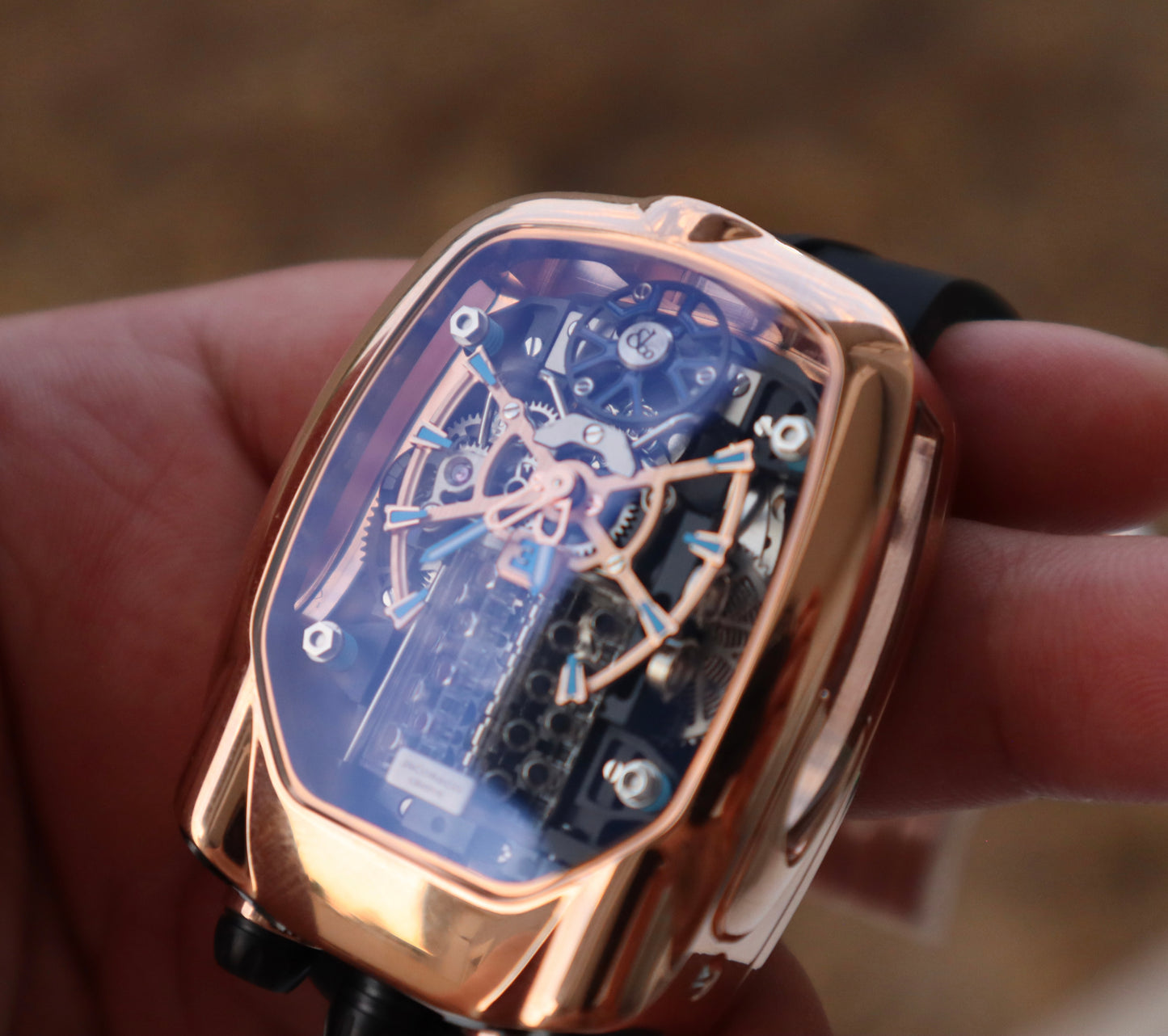 ( السعر بالاردني ٦٣٠ ) jacob & co bugatti chiron - اصدار كاين ماكينة سويسري صناعة يدوية من الداخل صناعة يدوي (Copy)