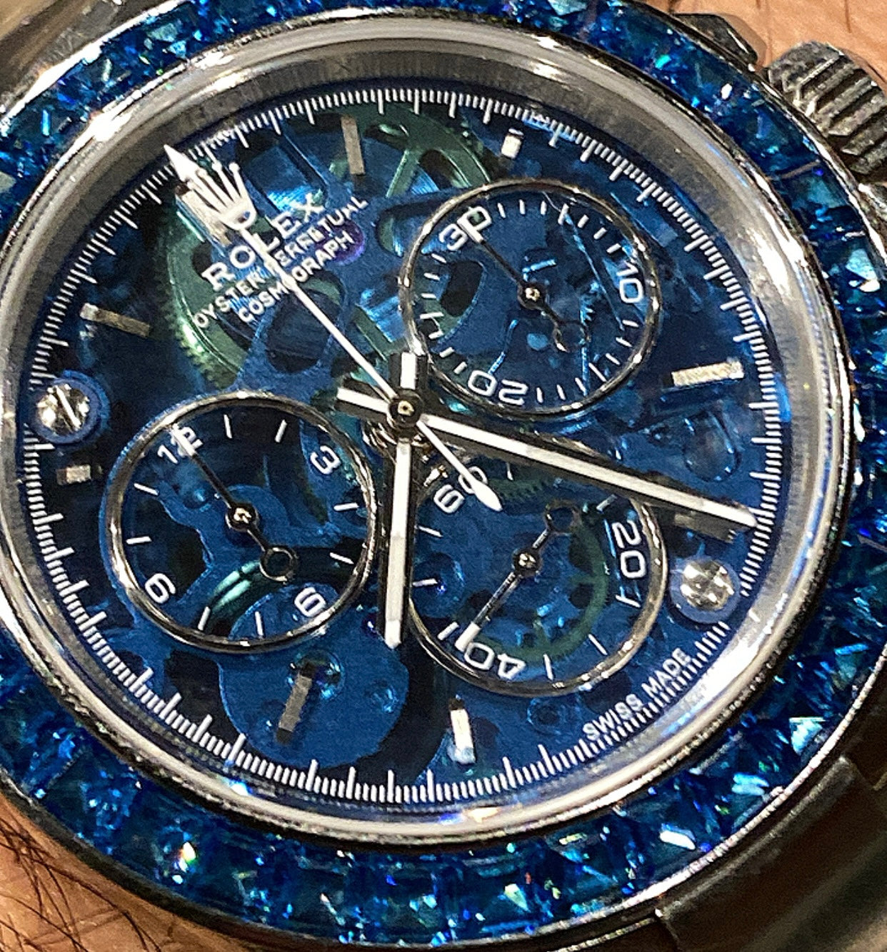 روليكس داي تونا بلو روبي - حبة طبق الاصل نادرة ماكينة سويسري نادرة