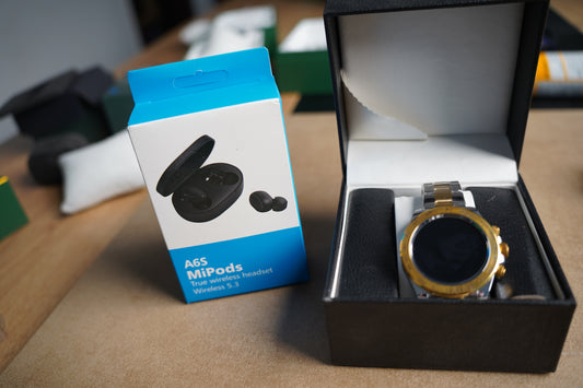 ساعه دايتونا ذهبي الجيل الثالث + سماعات ماي بودز