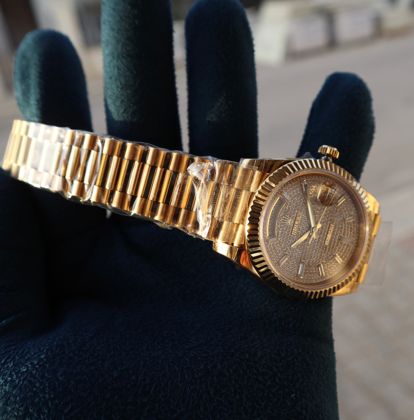 Roled day-Date pave Diamond Dial