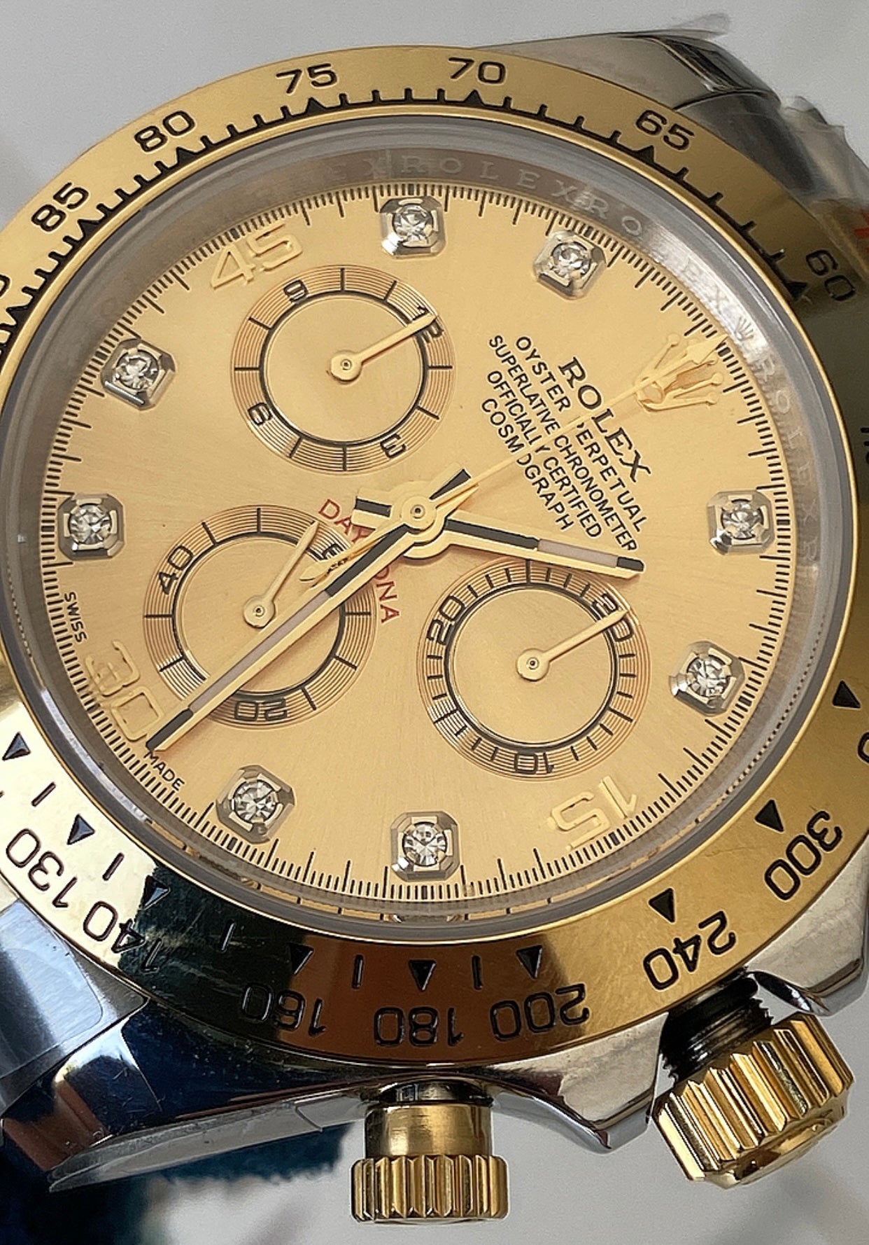 رولكس دايتونا كوزموجراف توتون - طبق الأصل تعمل بكامل التعقيدات