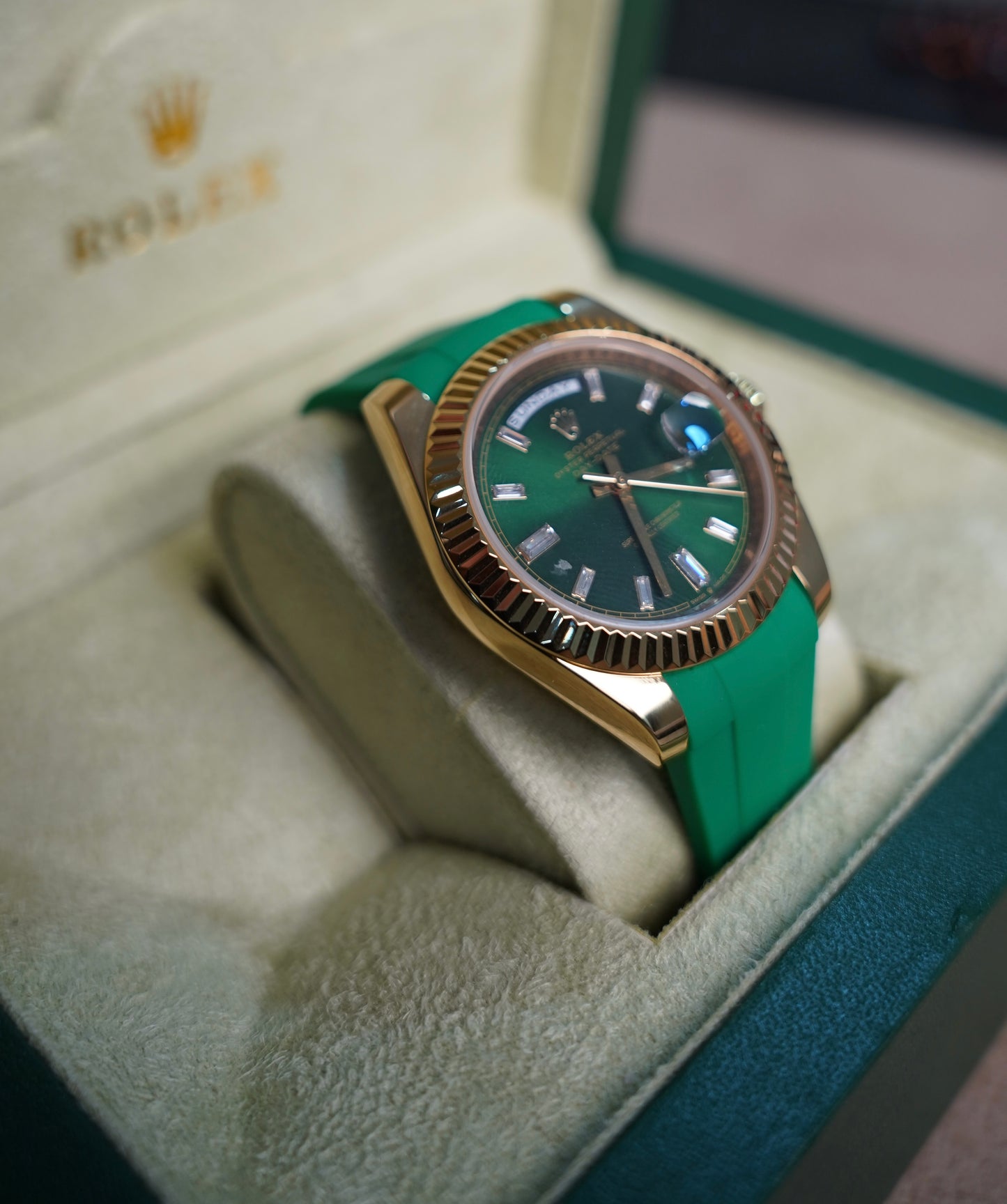 40 mm رولكس داي ديت جرين ديل