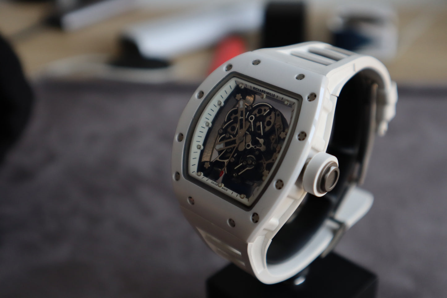 ريتشارد ميل بوبا واتسون وايت سيراميك اديشن - الساعة كلين طبق الأصل حبة واحدة