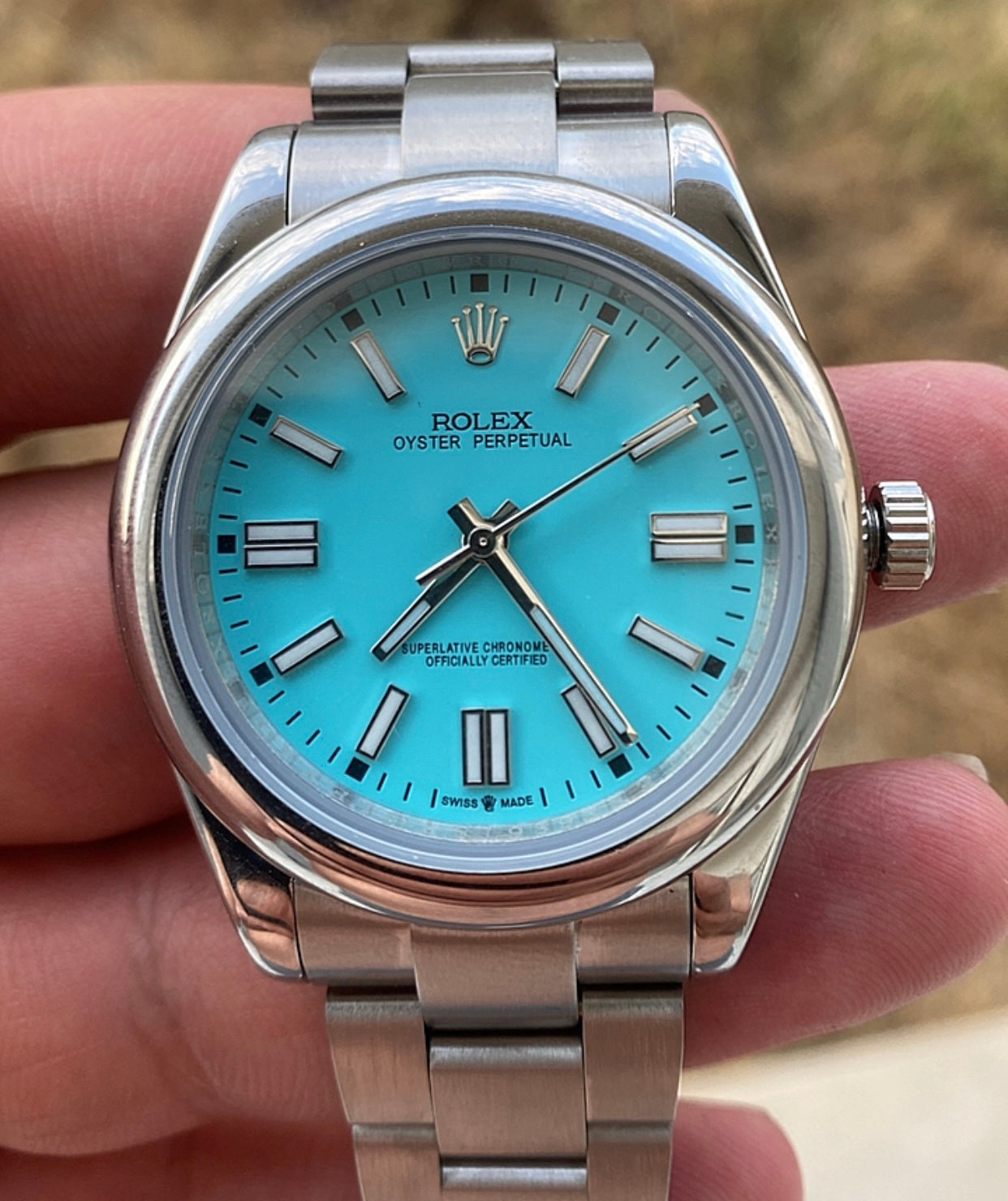 Rolex oyster perpetual Tiffany - متوفر قطعتين جراند ماستر