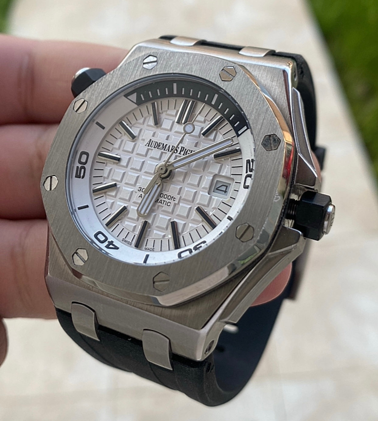 AP offshore  42 mm - اوف شور كلون طبق الأصل - قطعة واحدة ابيض و سلفر(AP 1)