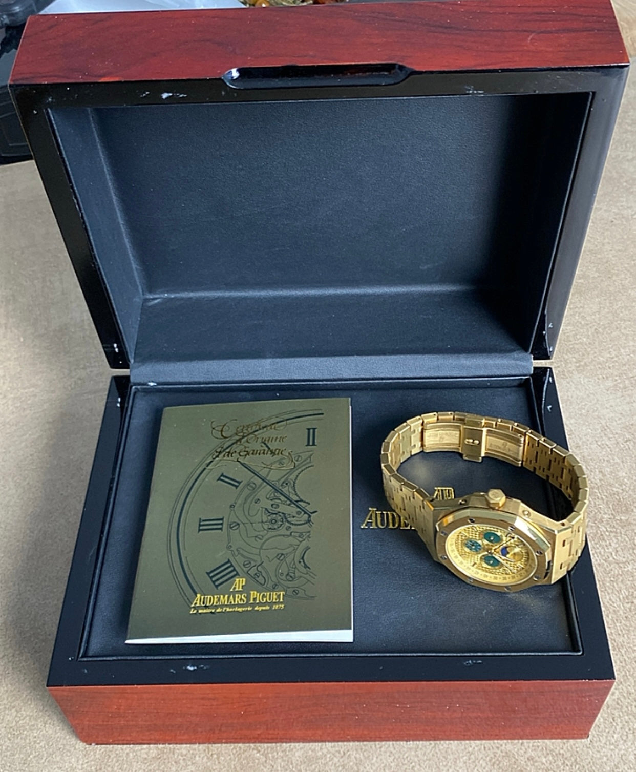 AP Royal Oak Calendar Full gold 41 mm - مصنع كلون طبق الاصل