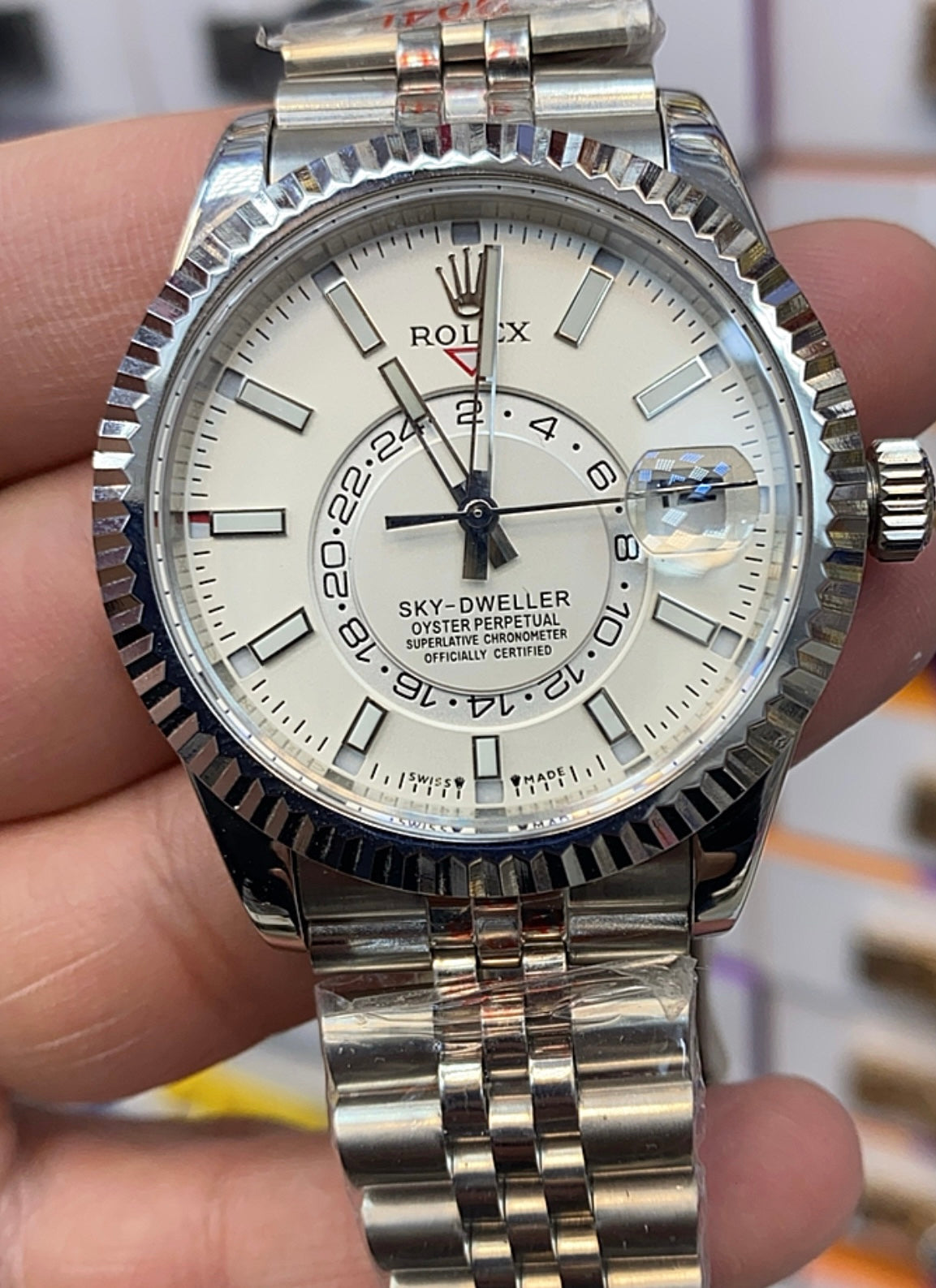 42 mm رولكس سكاي دولر فضي - كلين تايتل  قطعة واحدة فقط